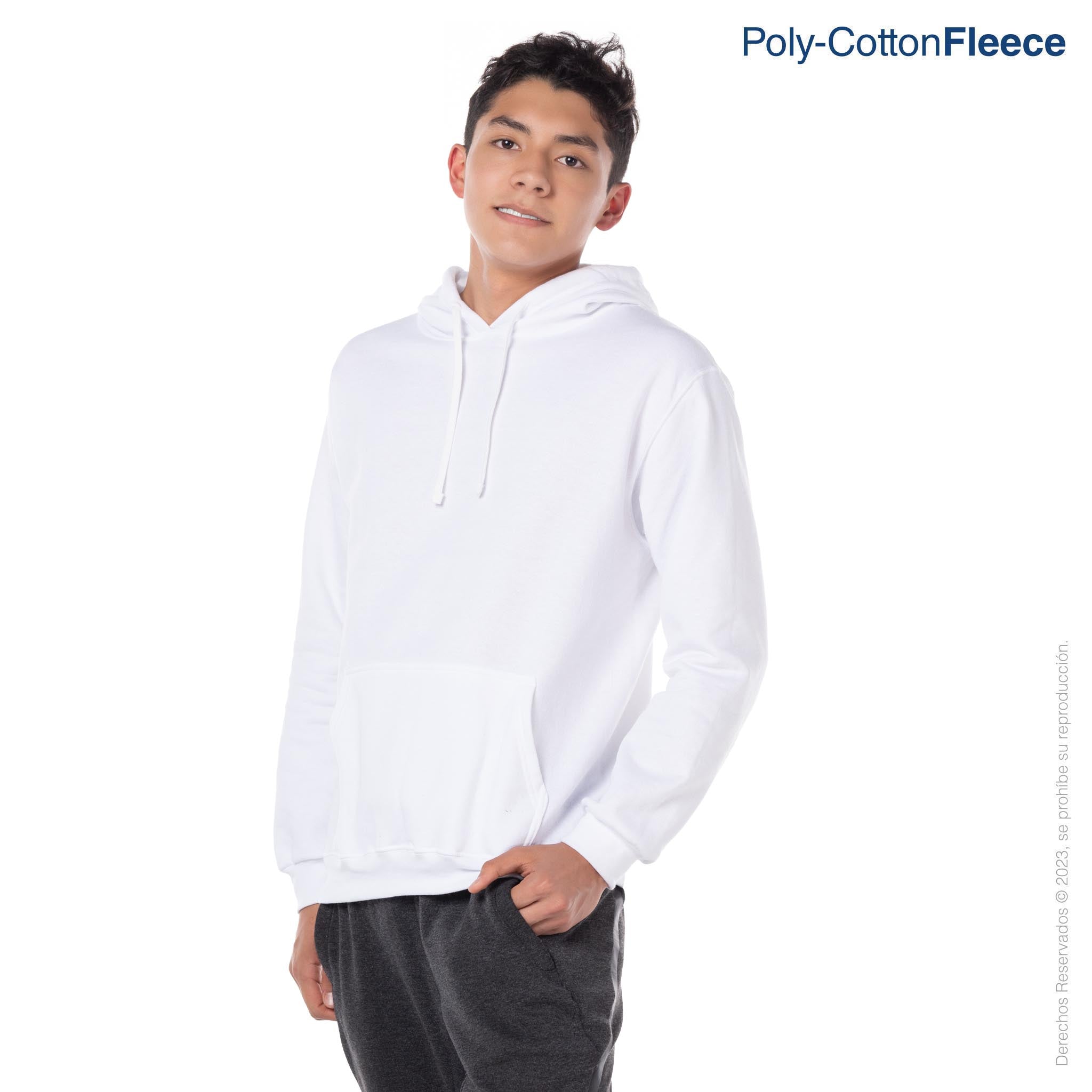 Unisex With Youth\'s Sweatshirt Mint Pocket USA – (White) Yazbek Hooded Kangaroo