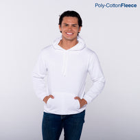 Youth’s Unisex Hooded Sweatshirt With Kangaroo Pocket (White)