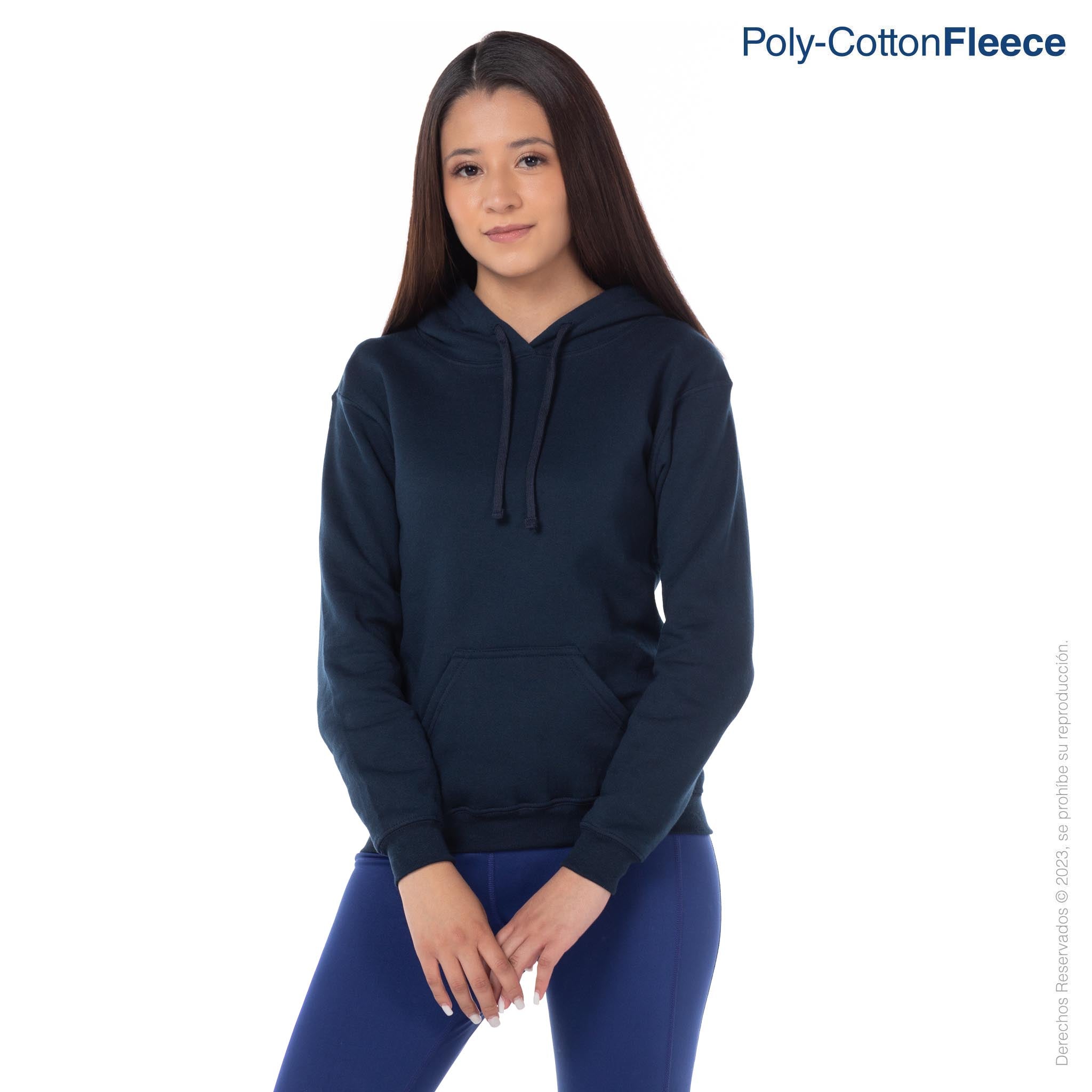 Youth’s Unisex Hooded Sweatshirt With Kangaroo Pocket (Navy)