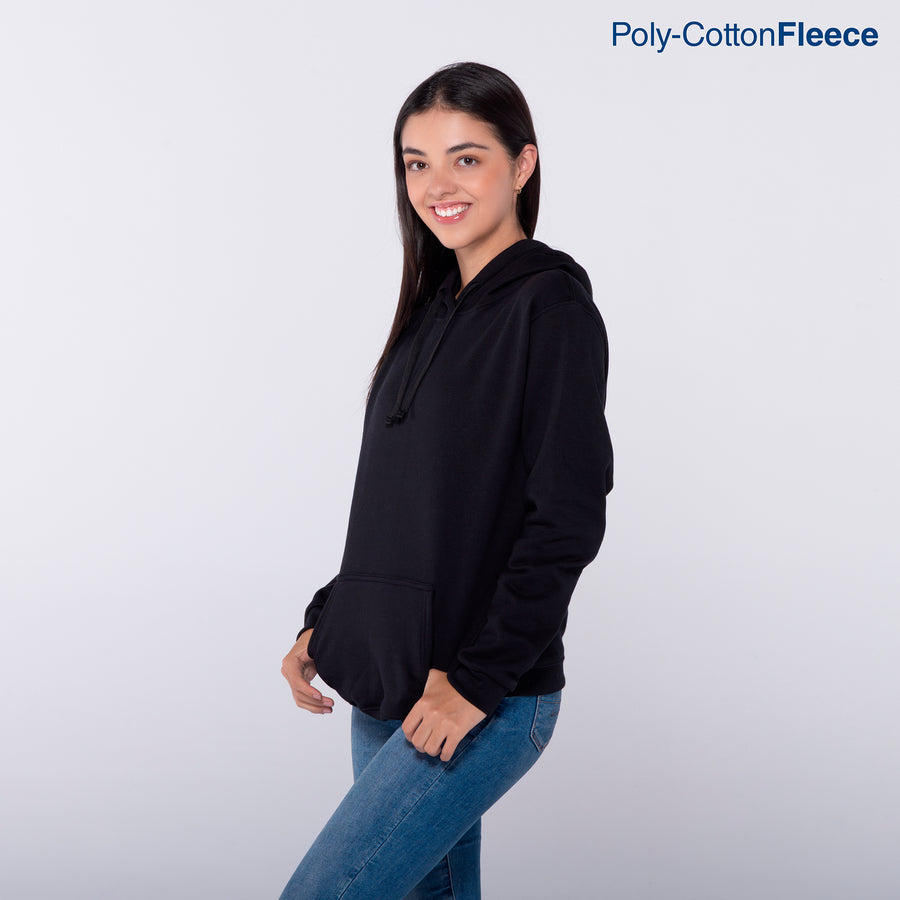 Youth’s Unisex Hooded Sweatshirt With Kangaroo Pocket (Black)