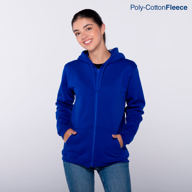 Youth’s Unisex Full Zip Hooded Sweatshirt With Kangaroo Pocket (Royal)