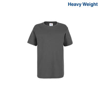 Kid’s Unisex Heavy Weight Crew Neck Short Sleeve T-Shirt (Charcoal)