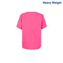 Kid’s Unisex Heavy Weight Crew Neck Short Sleeve T-Shirt (Fuchsia)