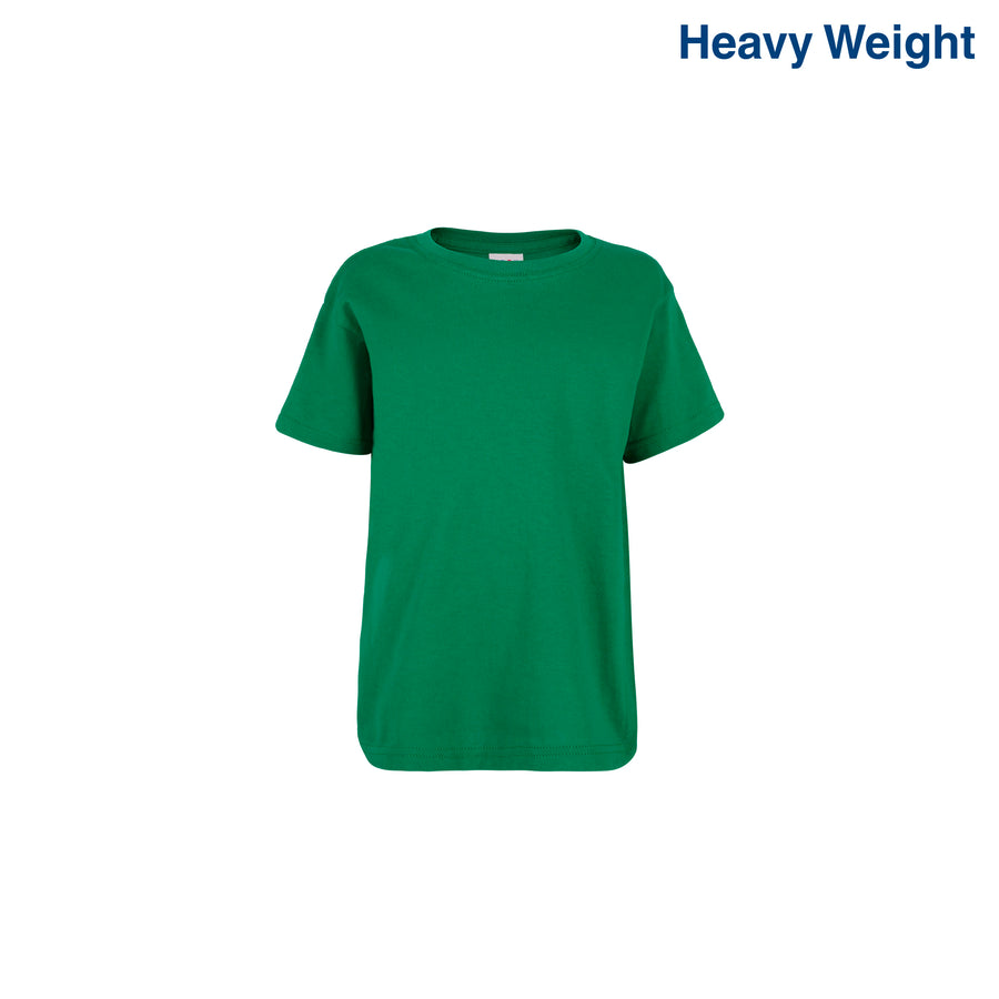 Kid’s Unisex Heavy Weight Crew Neck Short Sleeve T-Shirt (Jade)