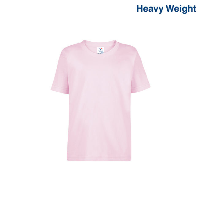 Kid’s Unisex Heavy Weight Crew Neck Short Sleeve T-Shirt (Light Pink)