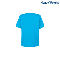 Kid’s Unisex Heavy Weight Crew Neck Short Sleeve T-Shirt (Turquoise)