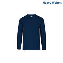 Kid’s Heavy Weight Crew Neck Long Sleeve T Shirt (Navy)