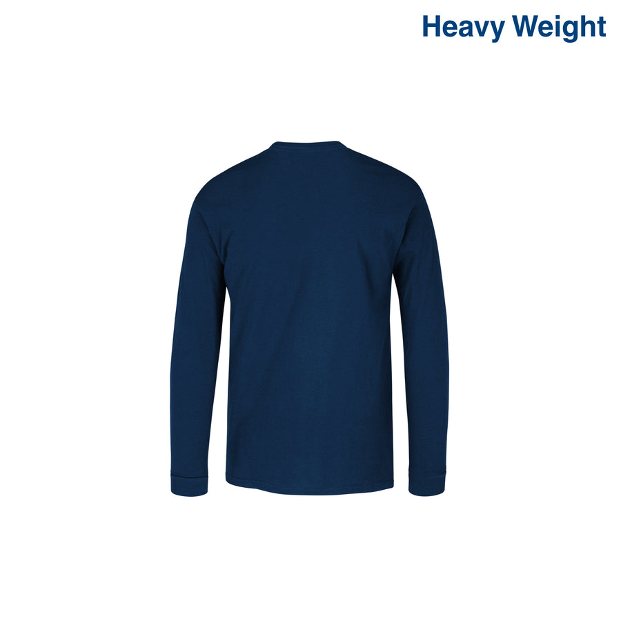 Kid’s Heavy Weight Crew Neck Long Sleeve T Shirt (Navy)