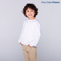 Kid’s Unisex Crew Neck Sweatshirt (White)