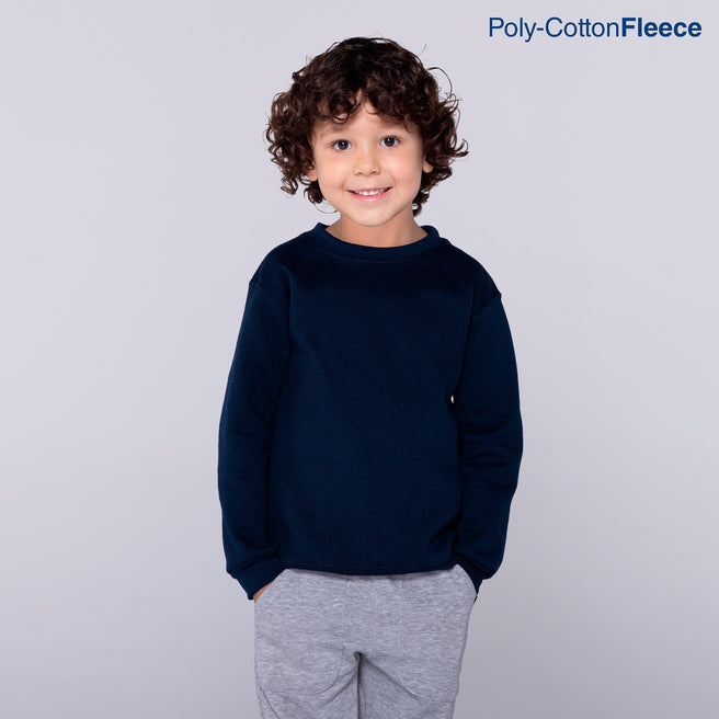 Kid’s Unisex Crew Neck Sweatshirt (Navy)