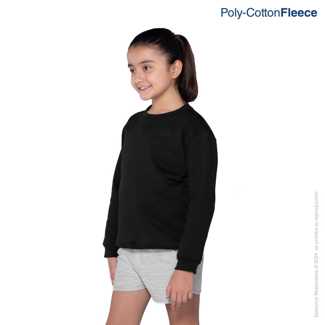 Kid’s Unisex Crew Neck Sweatshirt (Black)