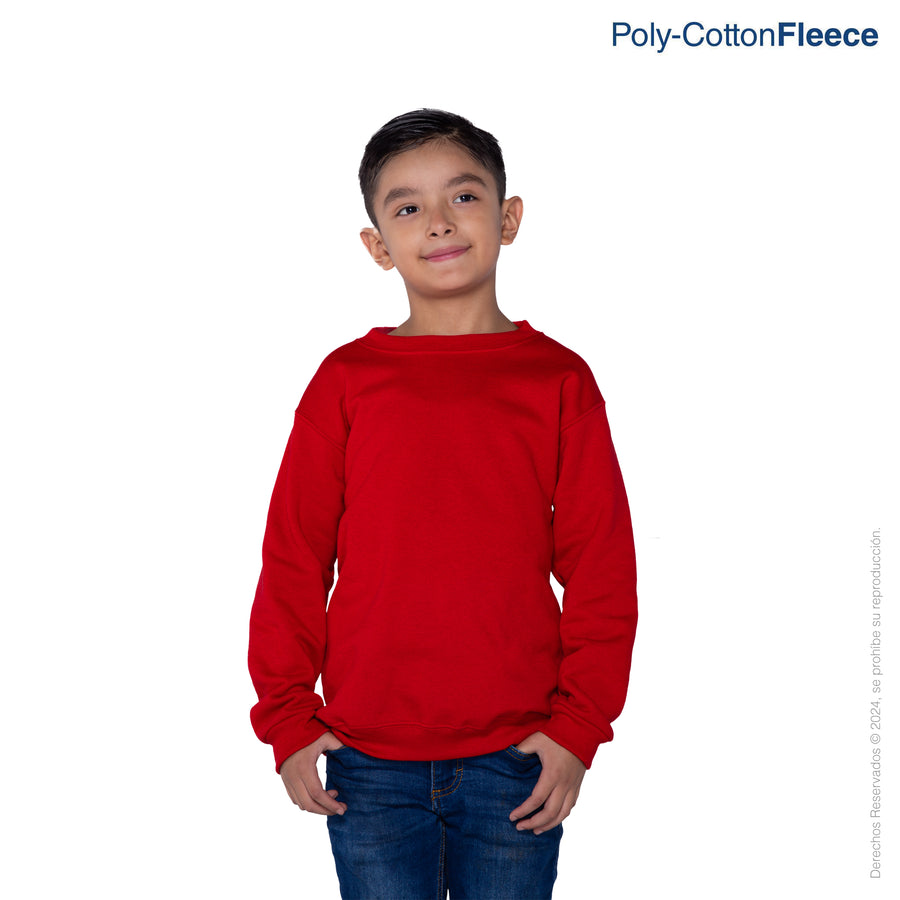Kid’s Unisex Crew Neck Sweatshirt (Red)
