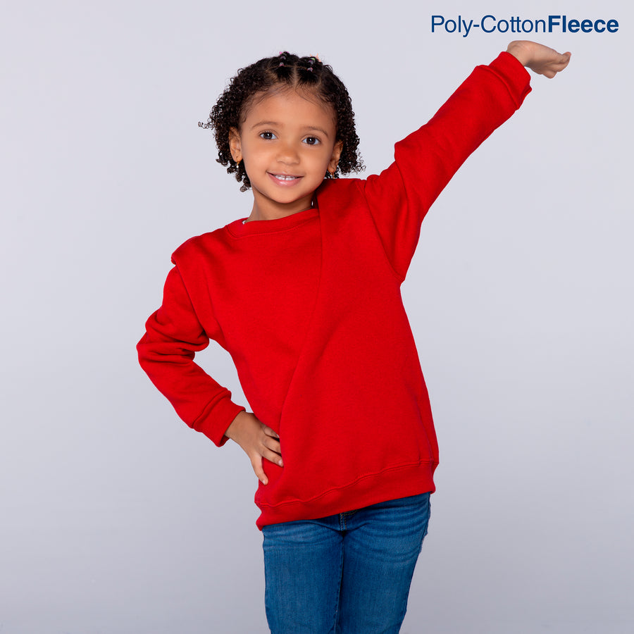 Kid’s Unisex Crew Neck Sweatshirt (Red)