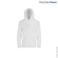 Kid's Unisex Hooded Sweatshirt With Kangaroo Pocket (White)