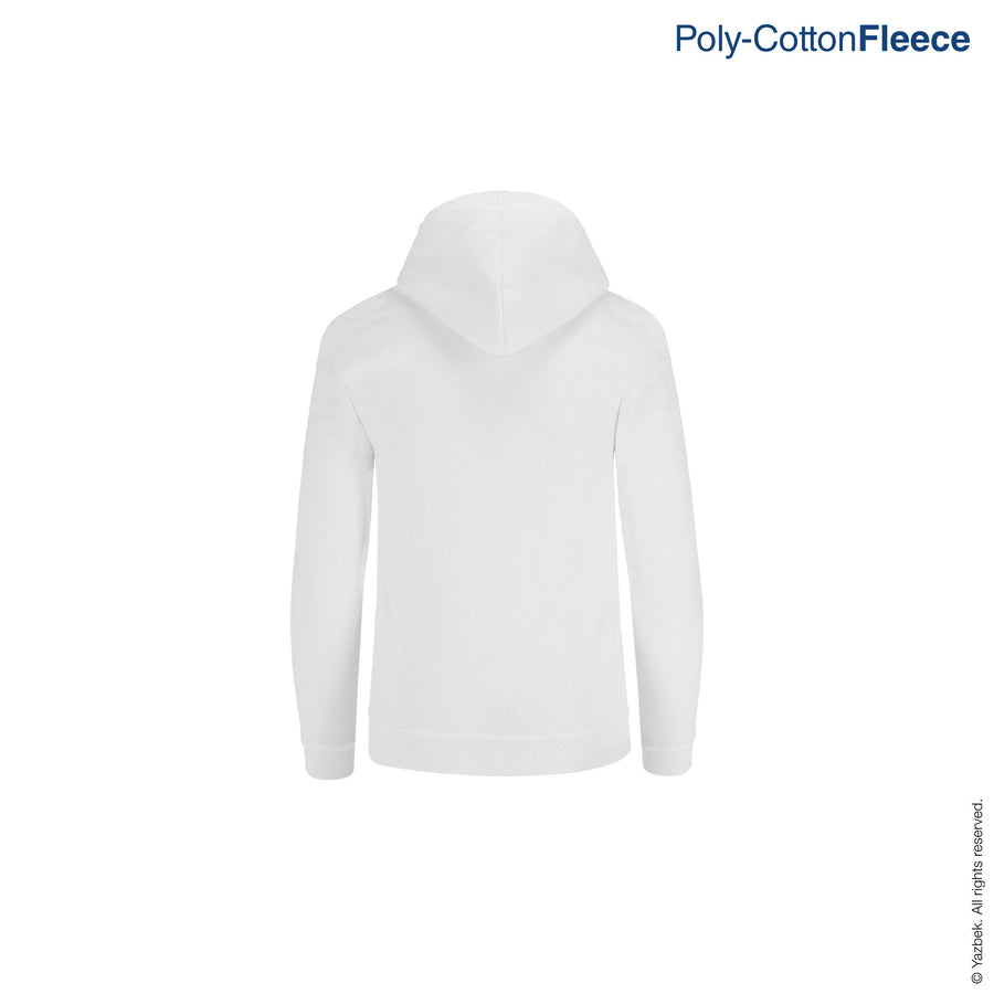 Kid's Unisex Hooded Sweatshirt With Kangaroo Pocket (White)