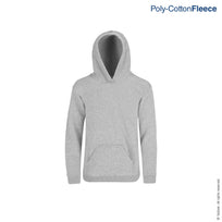Kid's Unisex Hooded Sweatshirt With Kangaroo Pocket (Heather Grey)