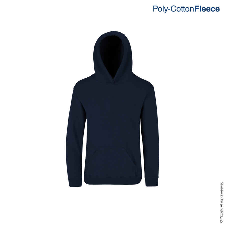 Kid's Unisex Hooded Sweatshirt With Kangaroo Pocket (Navy)