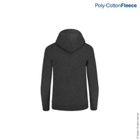Kid's Unisex Hooded Sweatshirt With Kangaroo Pocket (Heather Black)
