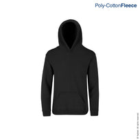 Kid's Unisex Hooded Sweatshirt With Kangaroo Pocket (Black)