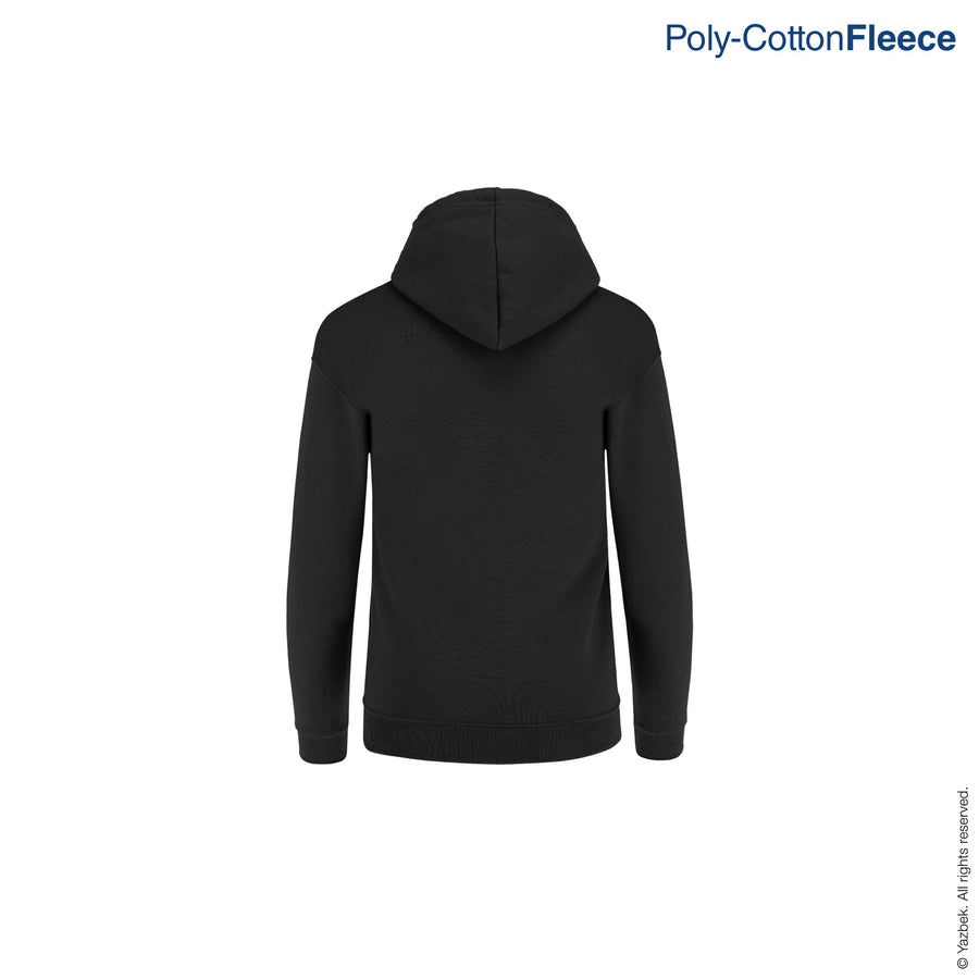 Kid's Unisex Hooded Sweatshirt With Kangaroo Pocket (Black)