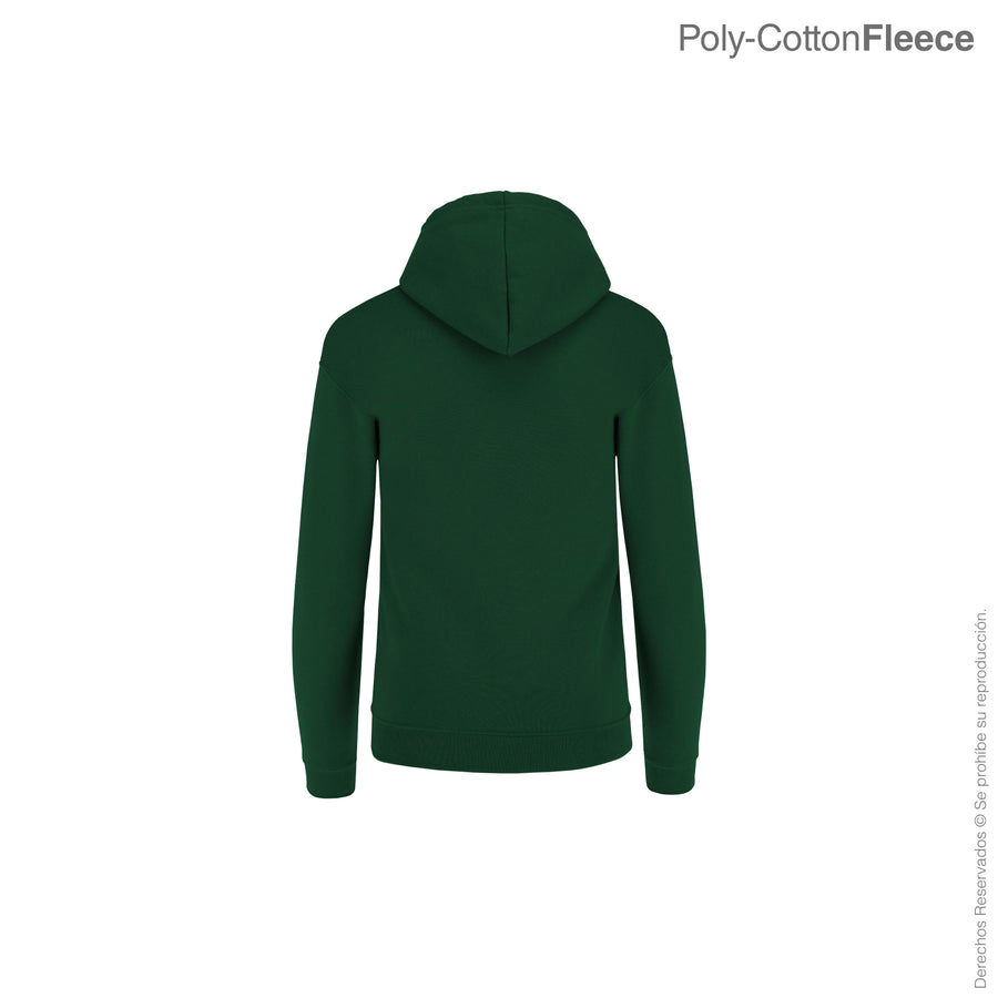 Kid's Unisex Hooded Sweatshirt With Kangaroo Pocket (Forest Green)