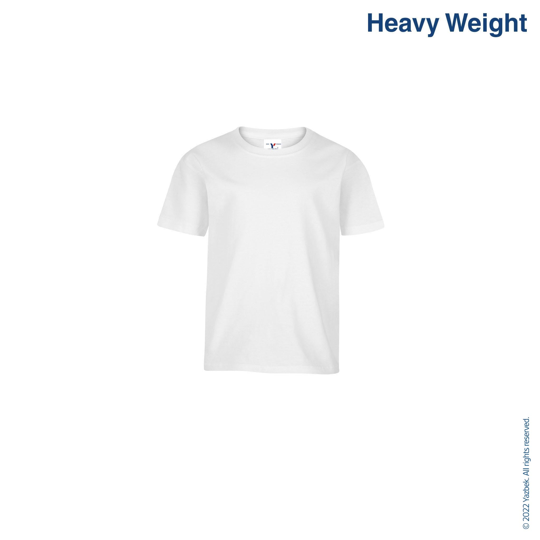 Toddler\'s Unisex Heavy Weight – USA T-Shirt Sleeve Neck Yazbek Mint Crew (White) Short