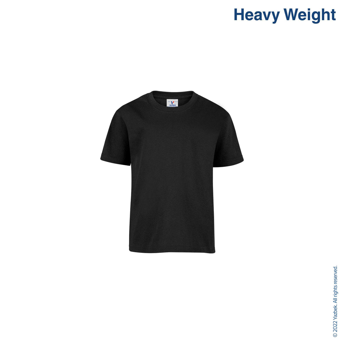 Toddler’s Unisex Heavy Weight Crew Neck Short Sleeve T-Shirt (Black ...