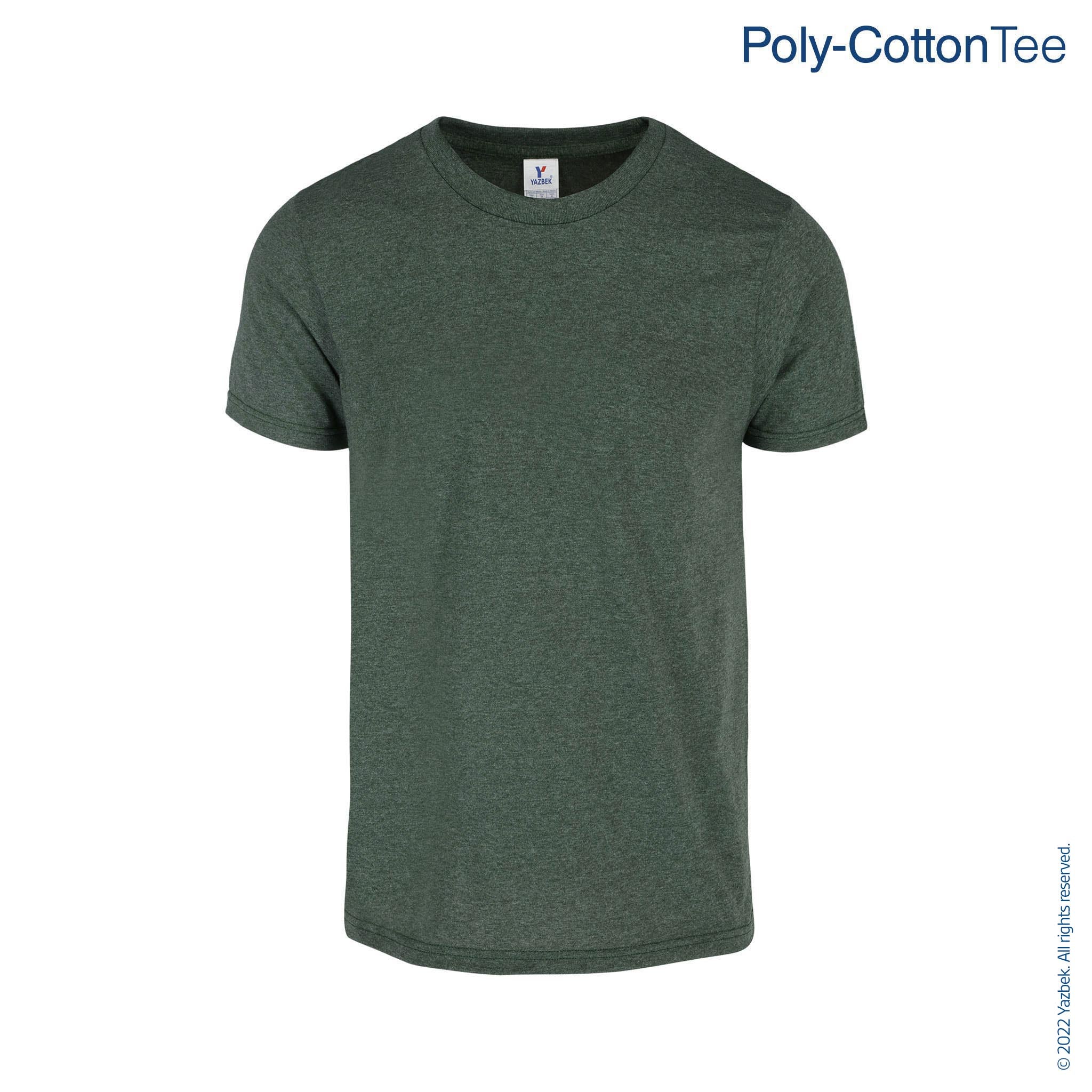 Green) T Sleeve Crew Shirt – Men\'s Neck (Heather Mint Yazbek Short Forest USA