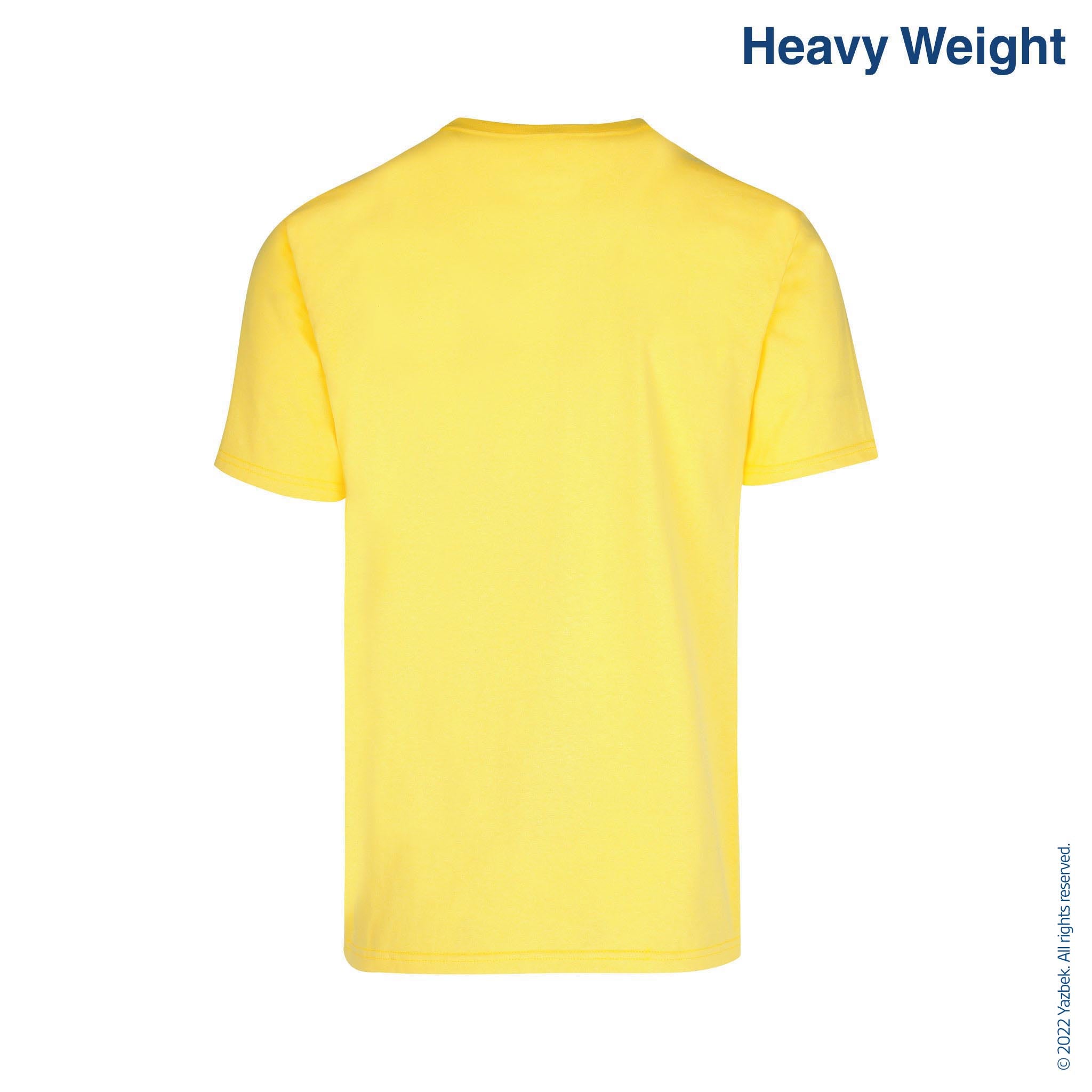 Men's Heavy Weight Crew Neck Short Sleeve T Shirt (Bright yellow