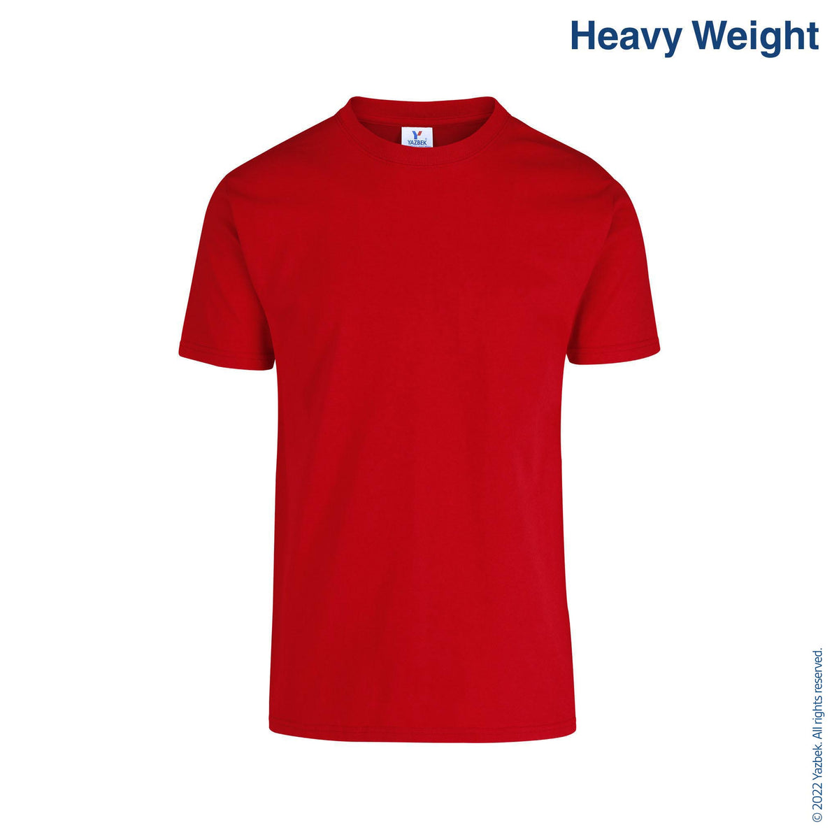 Men's Heavy Weight Crew Neck Short Sleeve T Shirt (Red) – Yazbek USA Mint