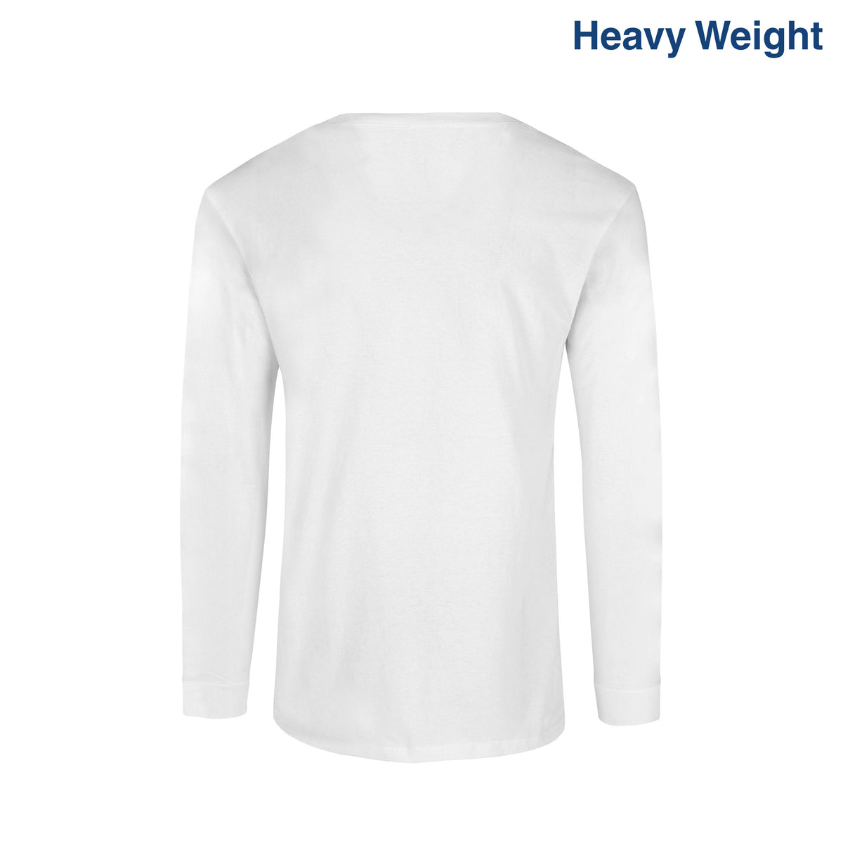 Men’s Heavy Weight Crew Neck Long Sleeve T Shirt (White) – Yazbek USA Mint