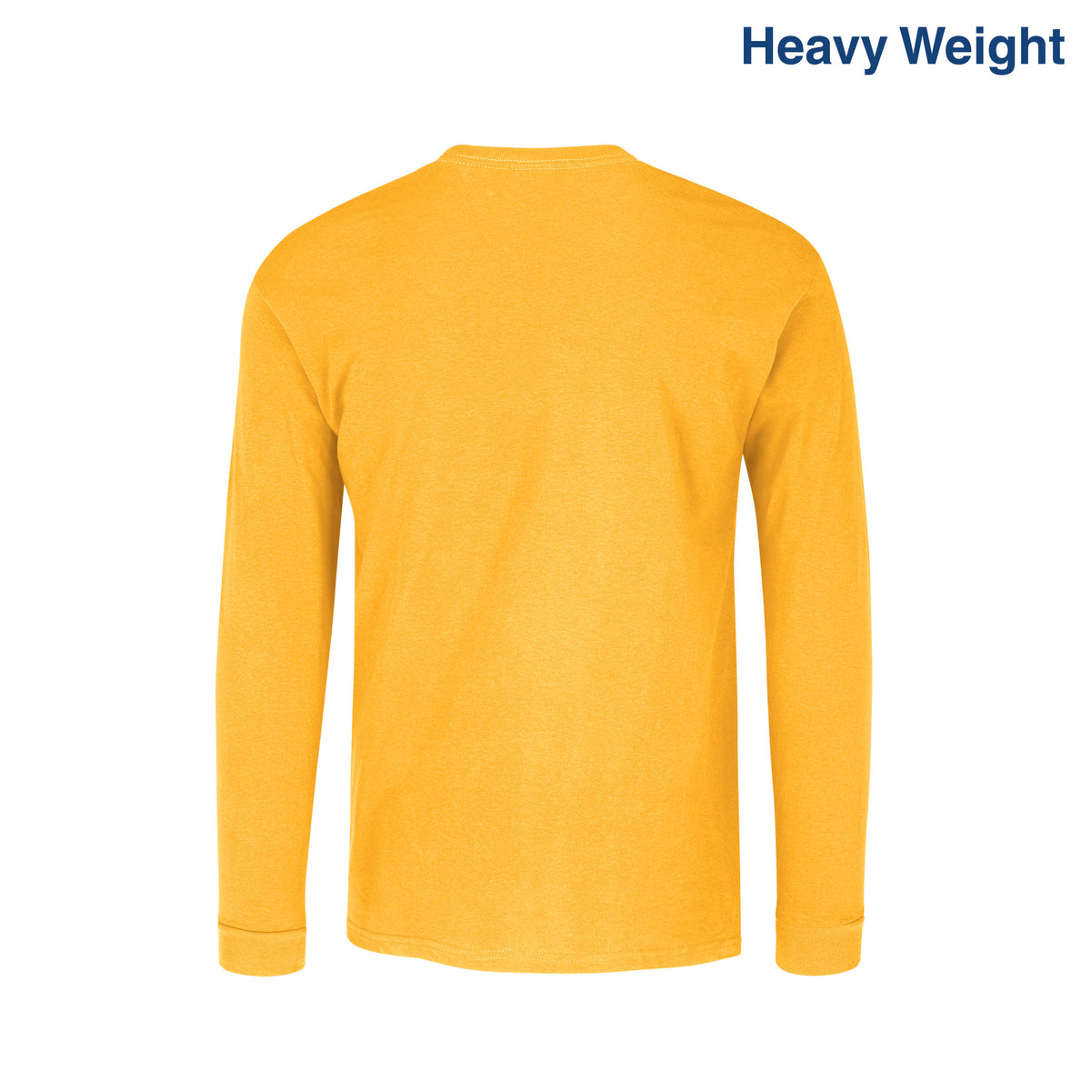Adult Unisex Heavy Weight Crew Neck Long Sleeve T Shirt (Mango ...