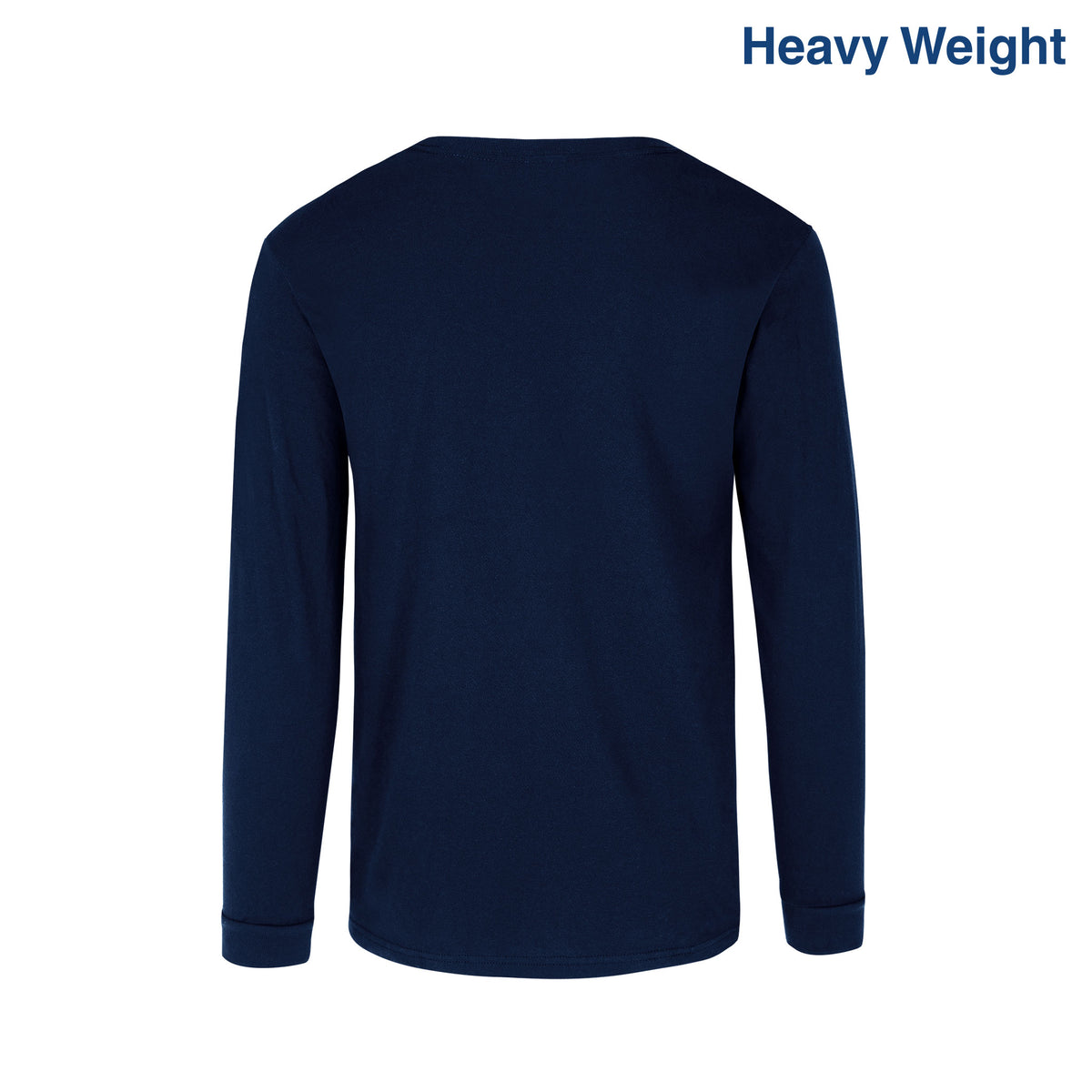 Adult Unisex Heavy Weight Crew Neck Long Sleeve T Shirt (Navy) – Yazbek ...