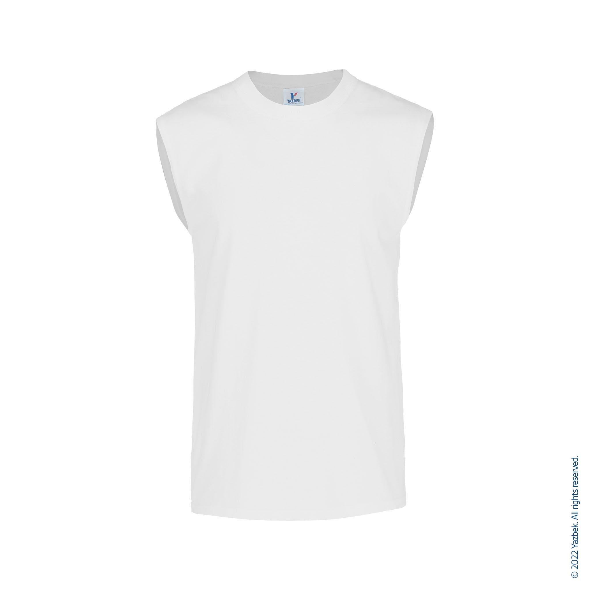 Men's Crew Neck Sleeveless T Shirt (White) – Yazbek USA Mint
