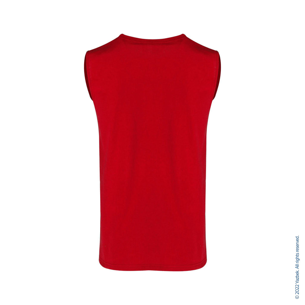 Men’s Heavy Weight Crew Neck Sleeveless T Shirt (Red) – Yazbek USA Mint