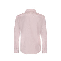 Adult Unisex Long Sleeve Oxford Stripes Shirt (Red & White Stripes)