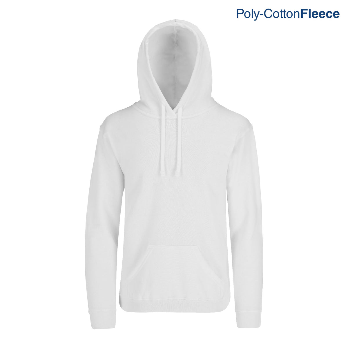 Adult Unisex Hooded Sweatshirt With Kangaroo Pocket (White) – Yazbek ...