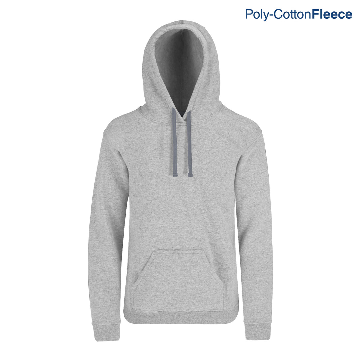 Adult’s Unisex Hooded Sweatshirt With Kangaroo Pocket (Heather Grey ...