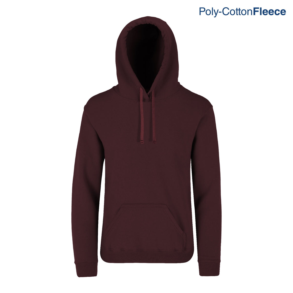 Adult Unisex Hooded Sweatshirt With Kangaroo Pocket (Maroon) – Yazbek ...