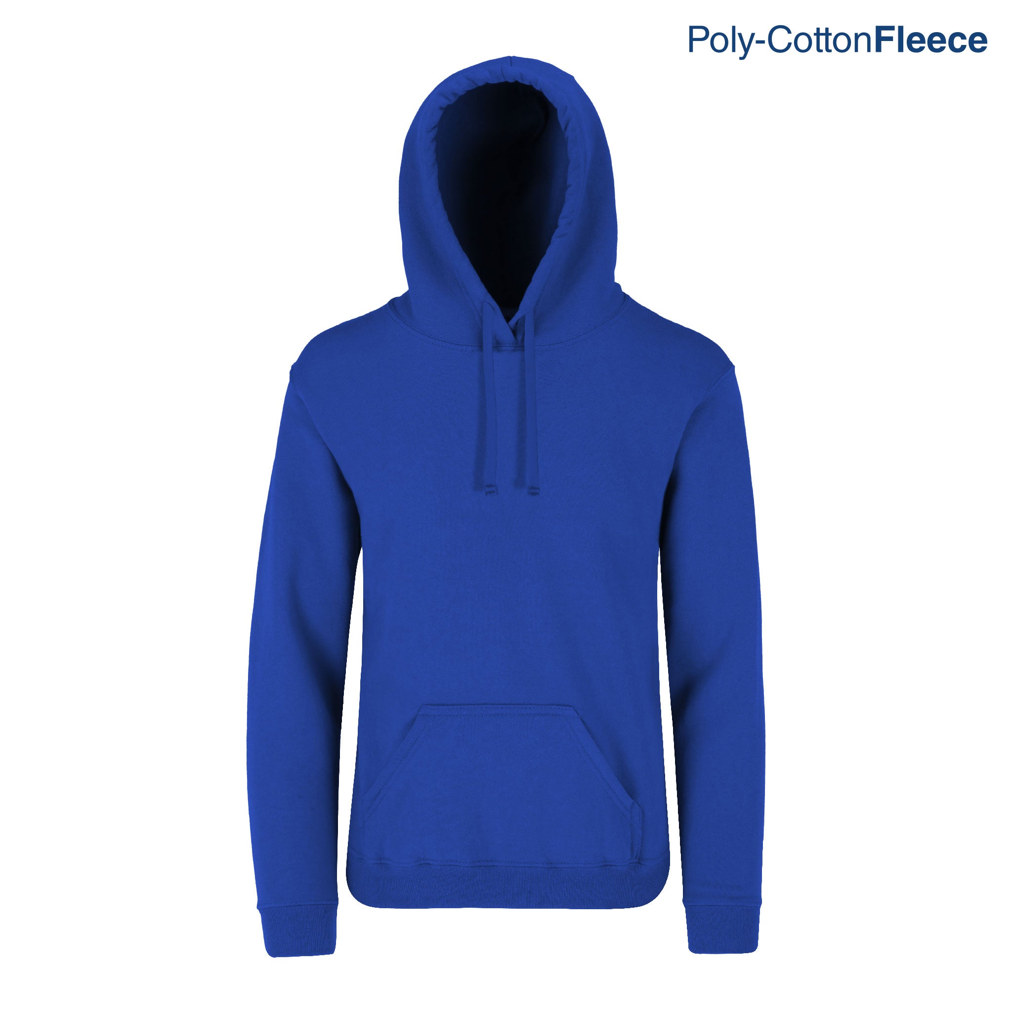 Plain Unisex Royal Blue Fleece Jacket