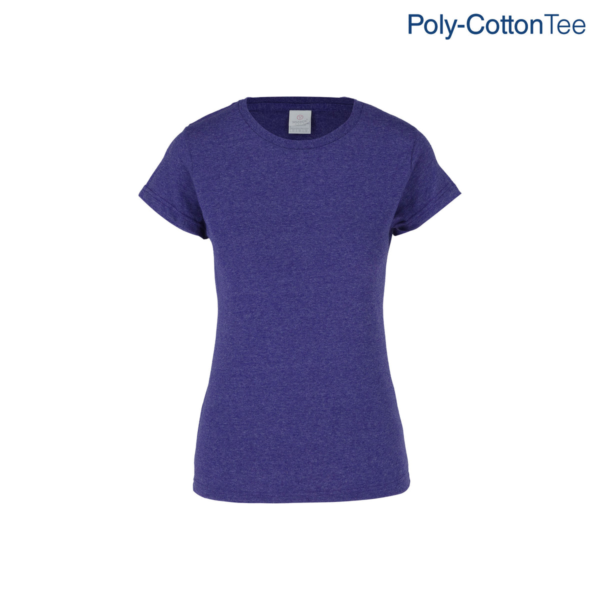 Women’s Crew Neck Short Sleeve Silhouette T-Shirt (Heather Purple ...