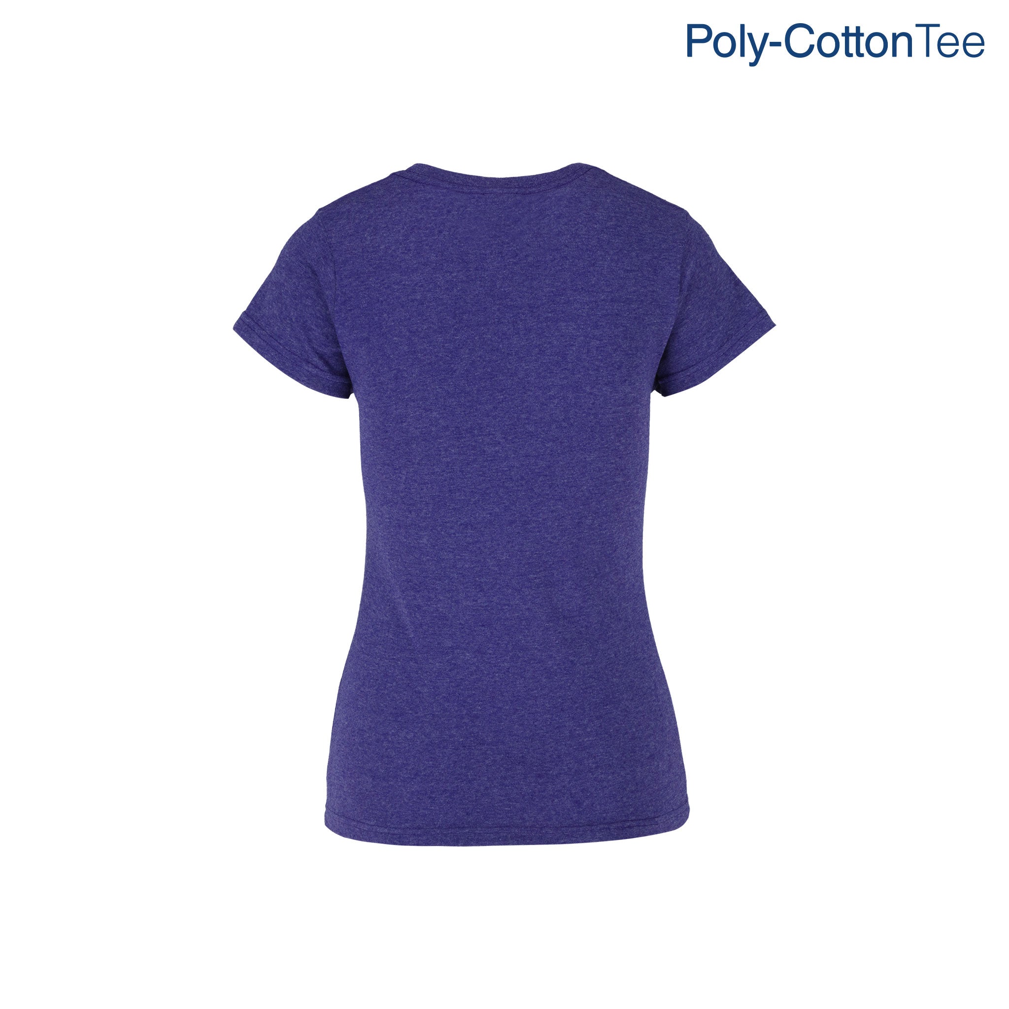 Women's Crew Neck Short Sleeve Silhouette T-Shirt (Heather Purple 