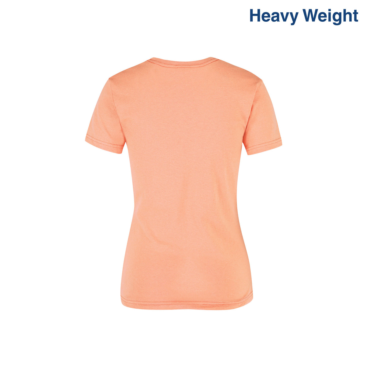 Women’s Heavy Weight Crew Neck Short Sleeve Silhouette T-Shirt (Coral ...