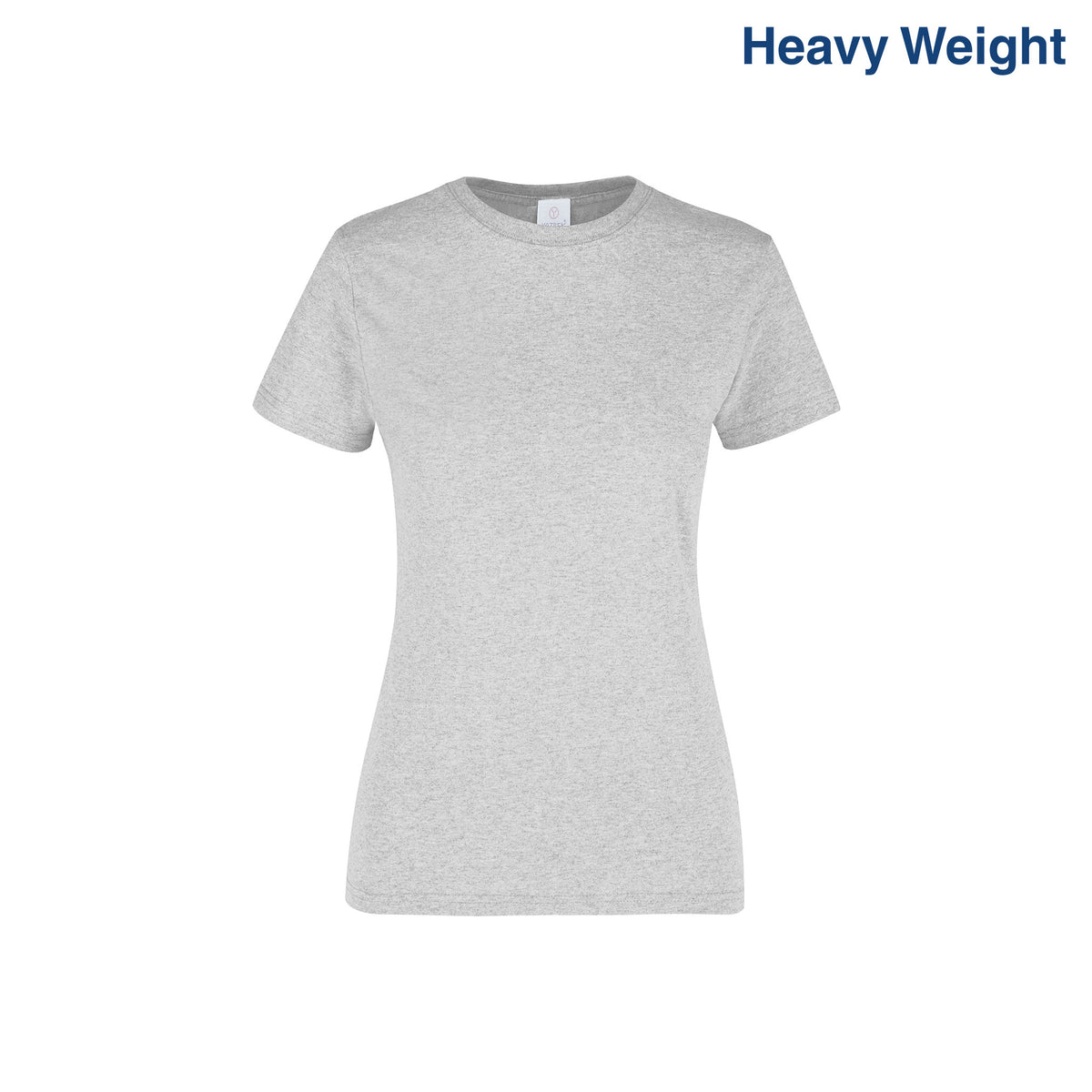 Women’s Heavy Weight Crew Neck Short Sleeve Silhouette T-Shirt (Heathe ...