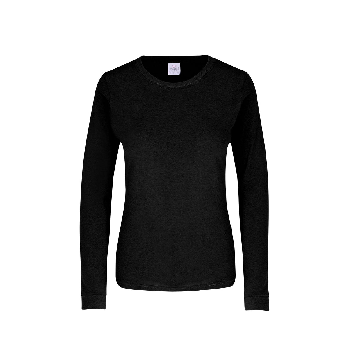 Women’s Crew Neck Long Sleeve Silhouette T-Shirt (Black) – Yazbek USA Mint
