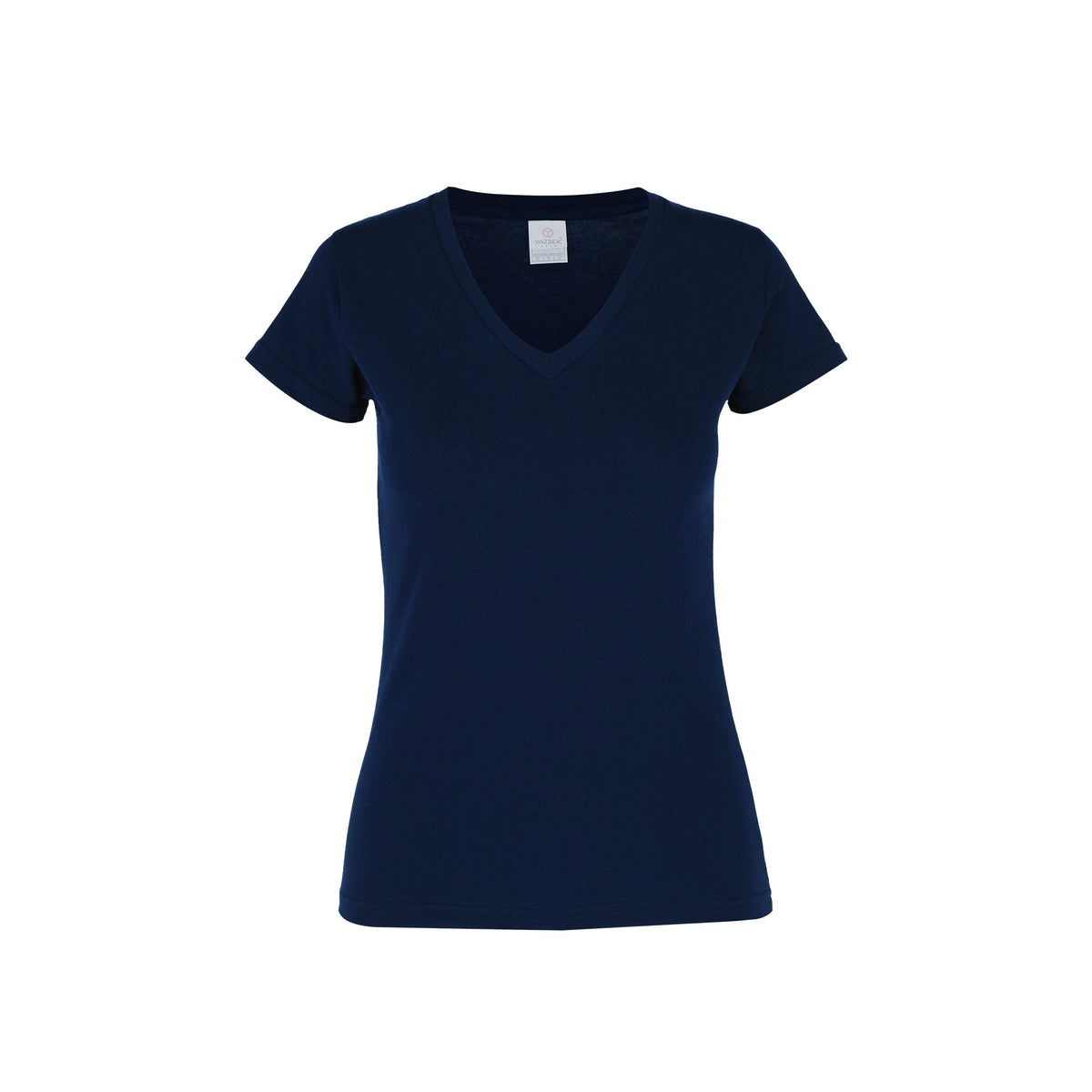 Women’s V-Neck Short Sleeve Silhouette T-Shirt (Navy) – Yazbek USA Mint