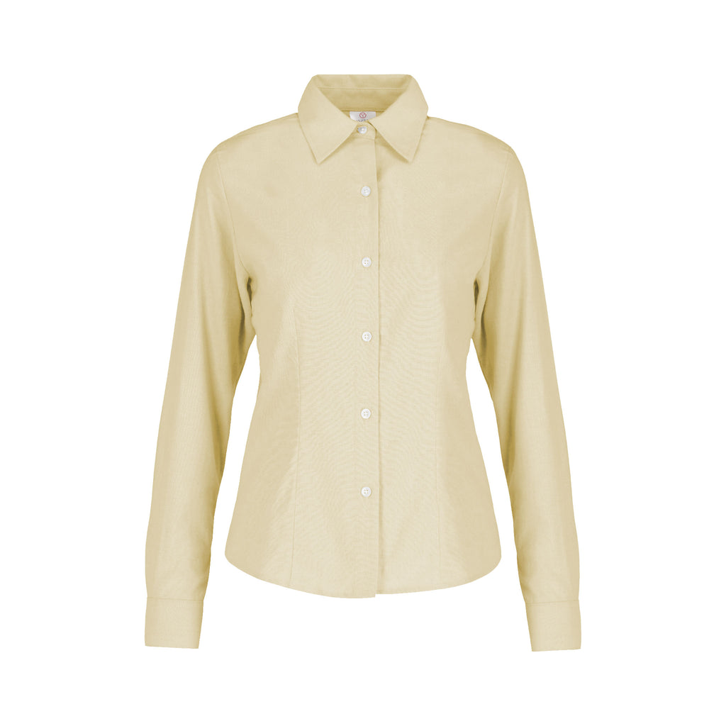 Women’s Long Sleeve Silhouette Oxford Shirt (Light Yellow) L / Texas