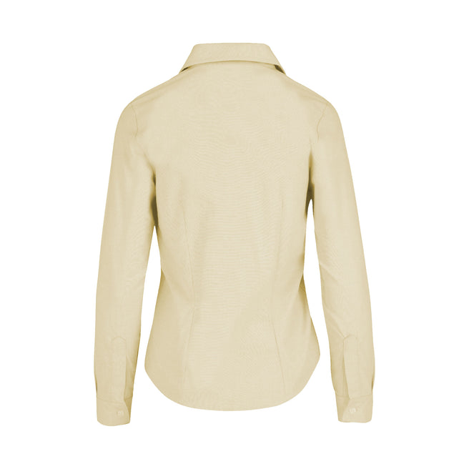 Women’s Long Sleeve Silhouette Oxford Shirt (Light Yellow)