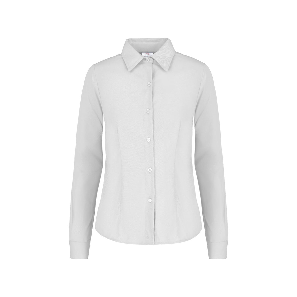 Women’s Long Sleeve Silhouette Twill Shirt (White) – Yazbek USA Mint