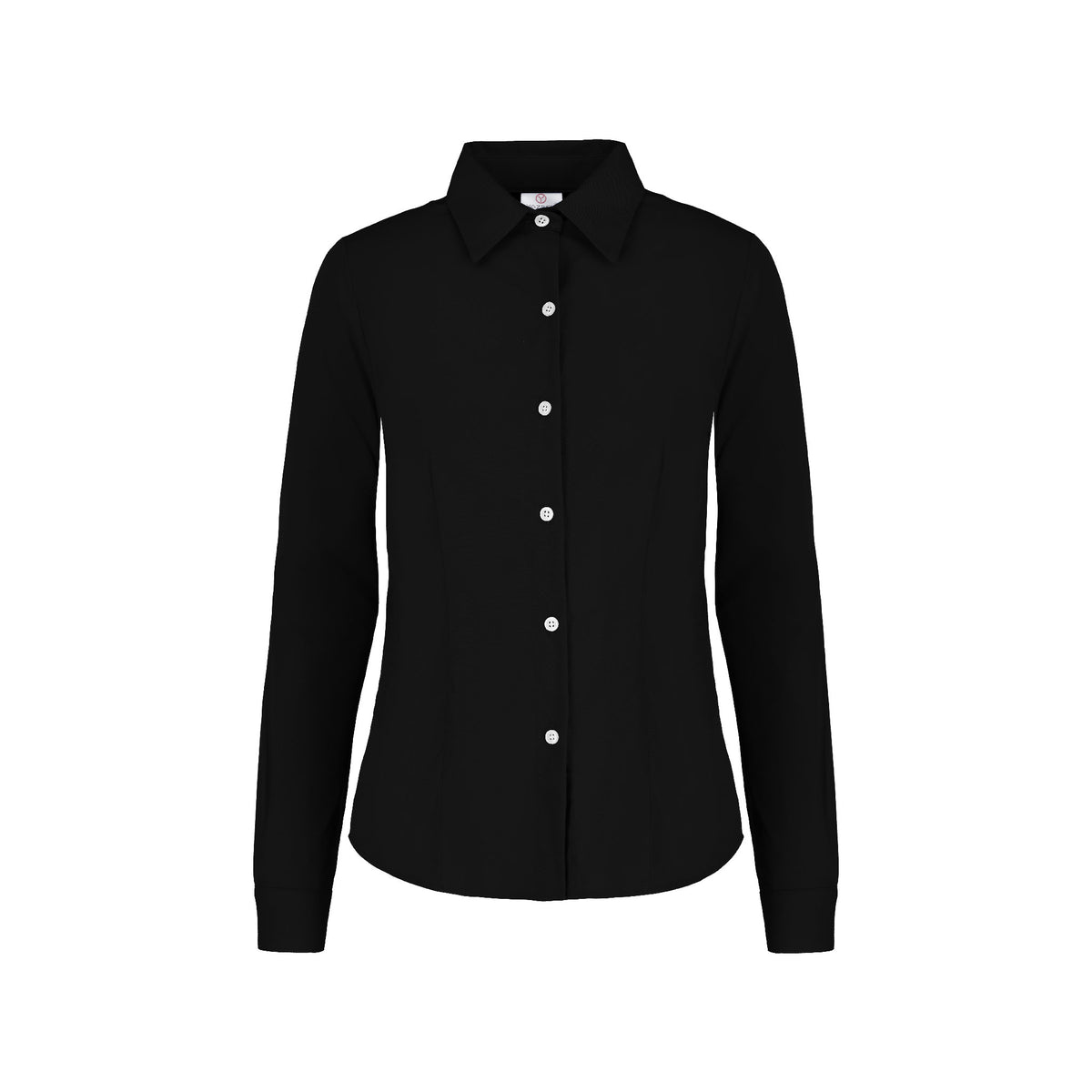 Women’s Long Sleeve Silhouette Twill Shirt (Black) – Yazbek USA Mint